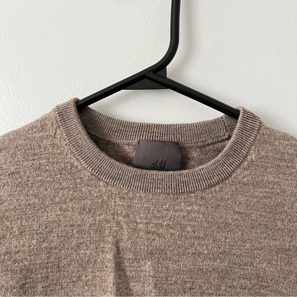 H&M HM Brown Washed Wool Knitted Pullover Longshleeve Semi-stretch  - Medium - Picture 5 of 10